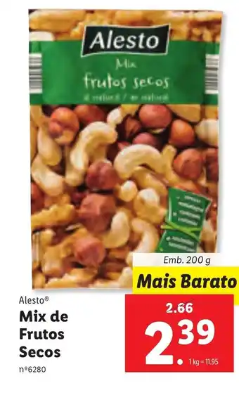 Lidl Mix de Frutos Secos 200g promoção