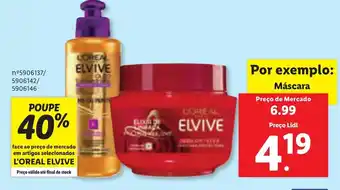 Lidl L'Oreal Elvive Máscara promoção