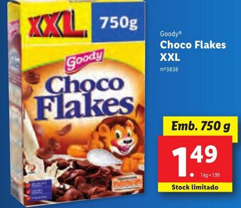 Lidl Goody Choco Flakes XXL 750g promoção
