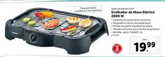 Lidl Grelhador de Mesa Elétrico 2000W promoção