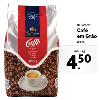 Lidl Bellarom Café em Grão 1kg promoção