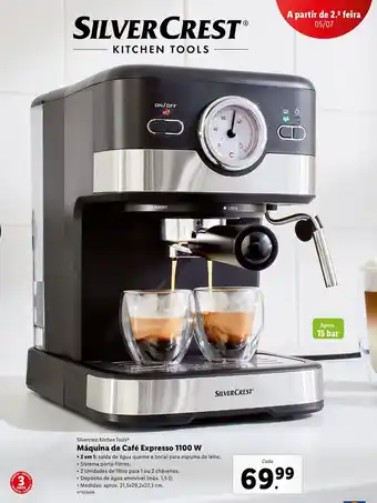 Lidl Máquina de Café Expresso 1100W promoção