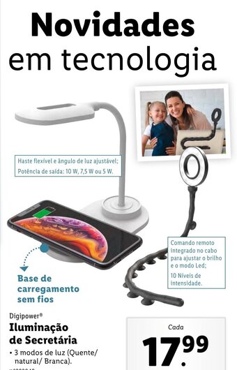 Lidl Digipower Iluminação de Secretária promoção