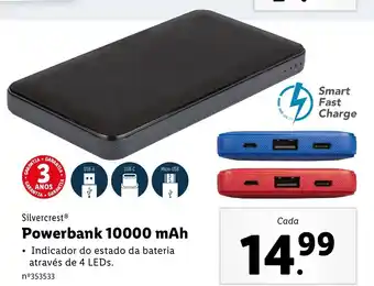 Lidl Silvercrest Powerbank 10000mAh promoção