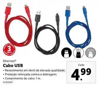 Lidl Silvercrest Cabo USB promoção
