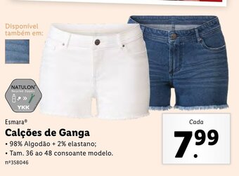 Esmara Calções 36 ao 48