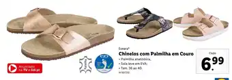 Lidl Esmara Chinelos com Palmilha em Couro 36 ao 40 promoção