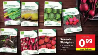 Lidl Sementes Biológicas promoção