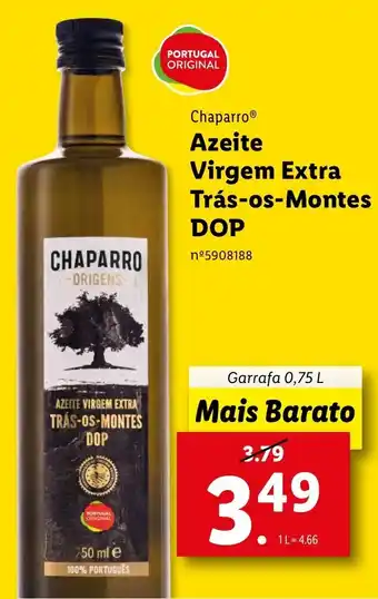 Lidl Chaparro Azeite Virgem Extra Trás-os-Montes DOP 0,75L promoção