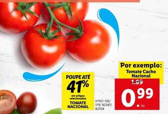 Lidl Tomate Cacho Nacional promoção