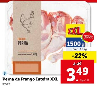 Lidl Perna de Frango Inteira XXL 1,5kg promoção