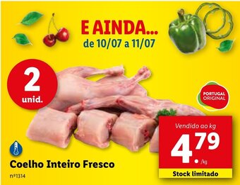 Lidl Coelho Inteiro Fresco promoção