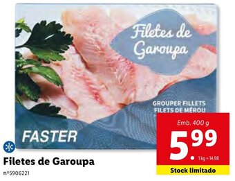 Lidl Filetes de Garoupa 400g promoção