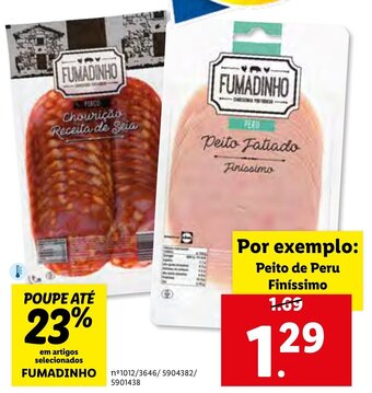 Lidl Peito de Peru Finíssimo promoção