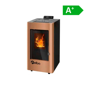 Bricomarché Salamandra a pellets “riviera” 6 kw bronze metalizado promoção