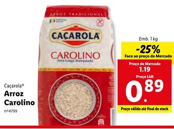 Lidl Caçarola Arroz Carolino 1kg promoção