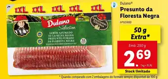 Lidl Dulano Presunto da Floresta Negra 250g promoção