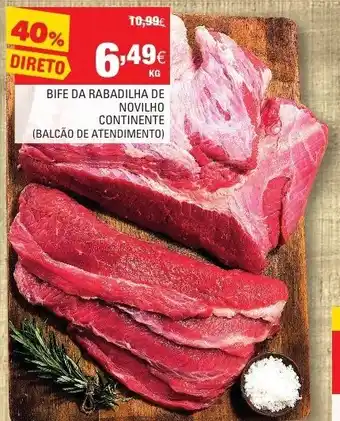 Continente Bife da Rabadilha Novilho promoção