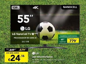 Radio Popular LG Led 55" promoção
