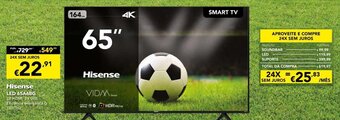 Radio Popular Hisense Led 65" promoção
