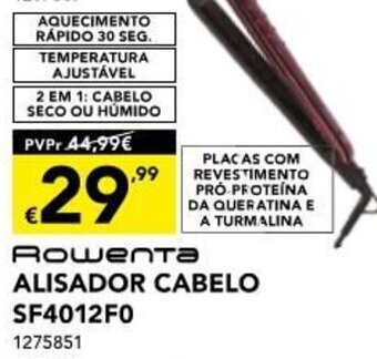 Radio Popular Rowenta Alisador Cabelo promoção