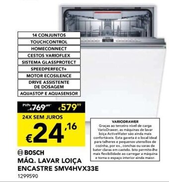 Radio Popular Bosch Maq. Lavar loica Encastre promoção