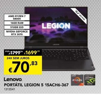 Radio Popular Lenovo Portatil Legion 5 promoção