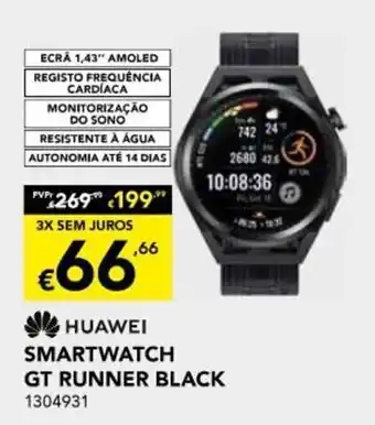 Radio Popular Huawei Smartwatch GT Runner Black promoção