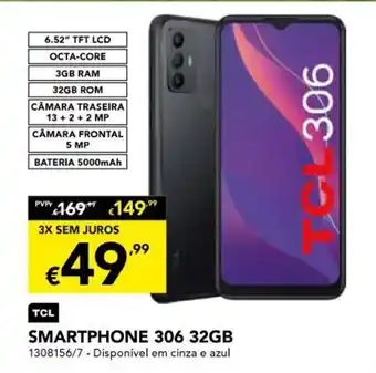 Radio Popular TCL Smartphone 306 32GB promoção