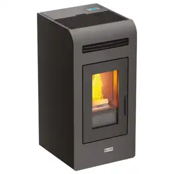 Brico Depôt Salamandra a pellet canalizável canadian 14 kw cinzento escuro promoção
