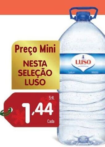 Minipreço Água luso promoção