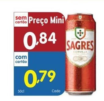 Minipreço Lata de cerveja sagres promoção