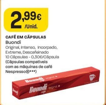 Intermarché Cafe em capsulas Buondi promoção