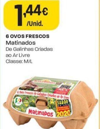 Intermarché 6 Ovos Frescos Matinados promoção