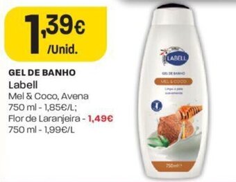 Intermarché Gel de Banho Labell 750ml promoção