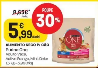 Intermarché Alimento seco p/ cao Purina One 1.5kg promoção