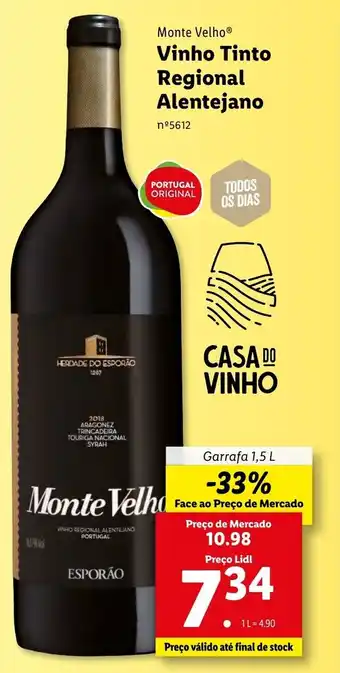 Monte Velho Vinho Tinto Regional Alentejano 1,5L