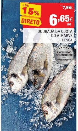 Continente Dourada da Costa do Algarve promoção