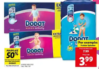 Lidl Dodot Fraldas Splasher promoção