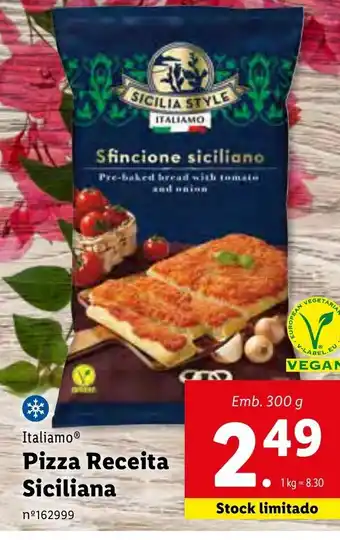 Lidl Italiamo Pizza Receita Siciliana 300g promoção