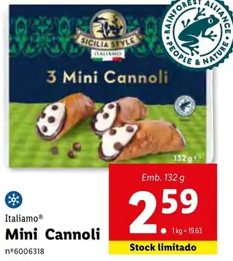 Lidl Italiamo Mini Cannoli 132g promoção
