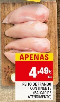 Continente Peito de Frango Continente promoção