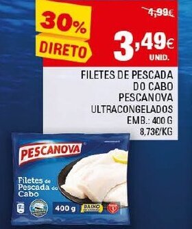 Continente Filetes de Pescada do Cabo Pescanova 400g promoção