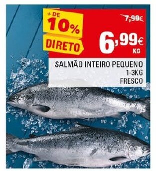 Continente Salmão Inteiro Pequeno 1-3kg promoção