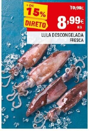 Continente Lula Descongelada Fresca promoção