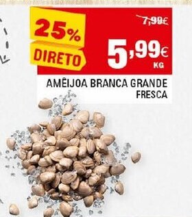 Continente Amêijoa Branca Grande Fresca promoção
