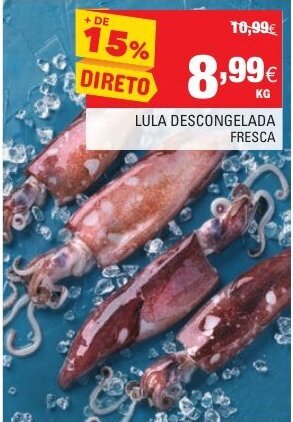 Continente Lula Descongelada Fresca promoção