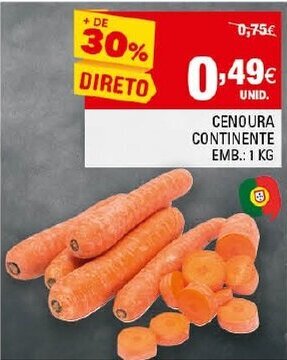 Cenoura Continente 1kg