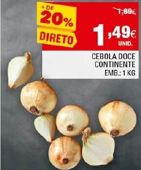 Continente Cebola Doce Continente 1kg promoção
