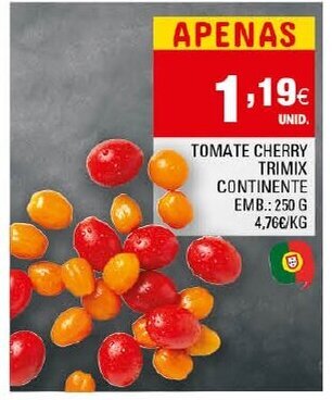 Tomate Cherry Trimix Continente 250g